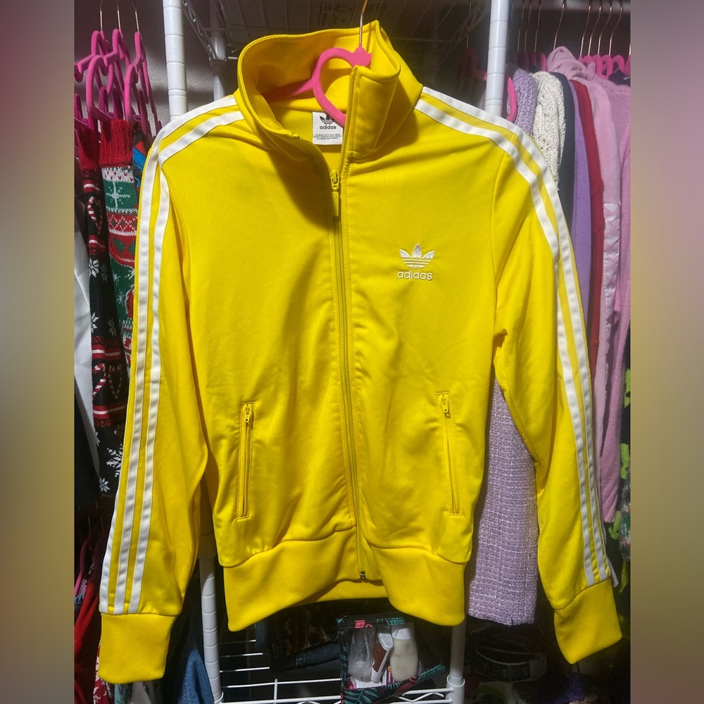 Bright Yellow Adidas Track Jacket 💛✨